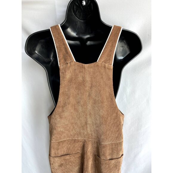 Camp Collection Brown Corduroy Overalls Size M Western Jumpsuit Farmer Cowgirl - Picture 7 of 12